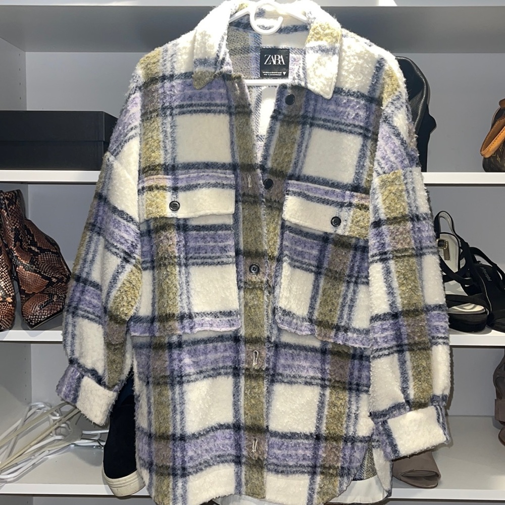 Zara Plaid Overshirt Shacket